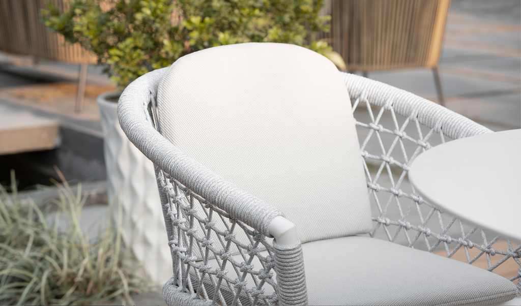 Fishnet White Dining Chair